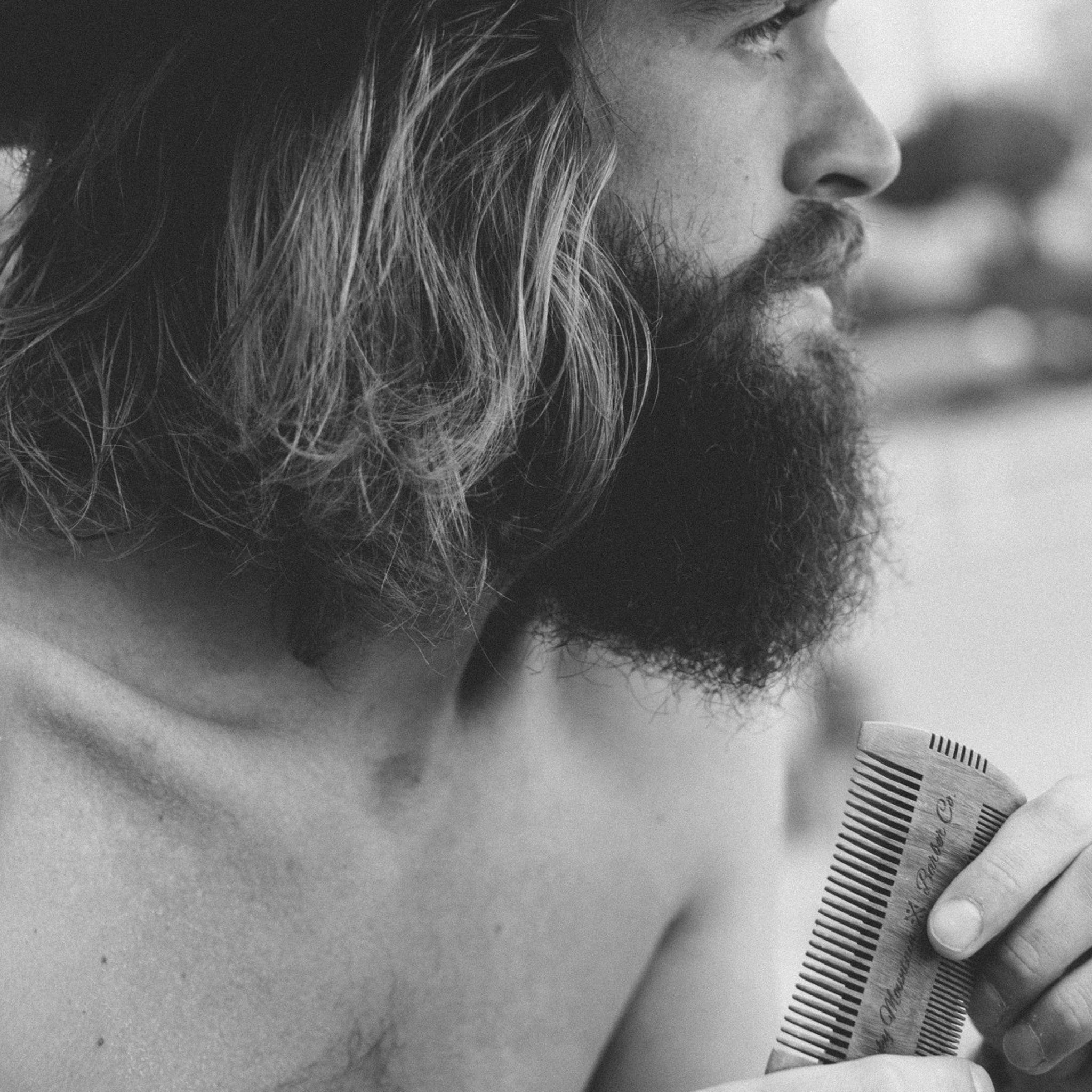 Hatchet Edge Sandalwood Beard Comb | Rocky Mountain Barber Company