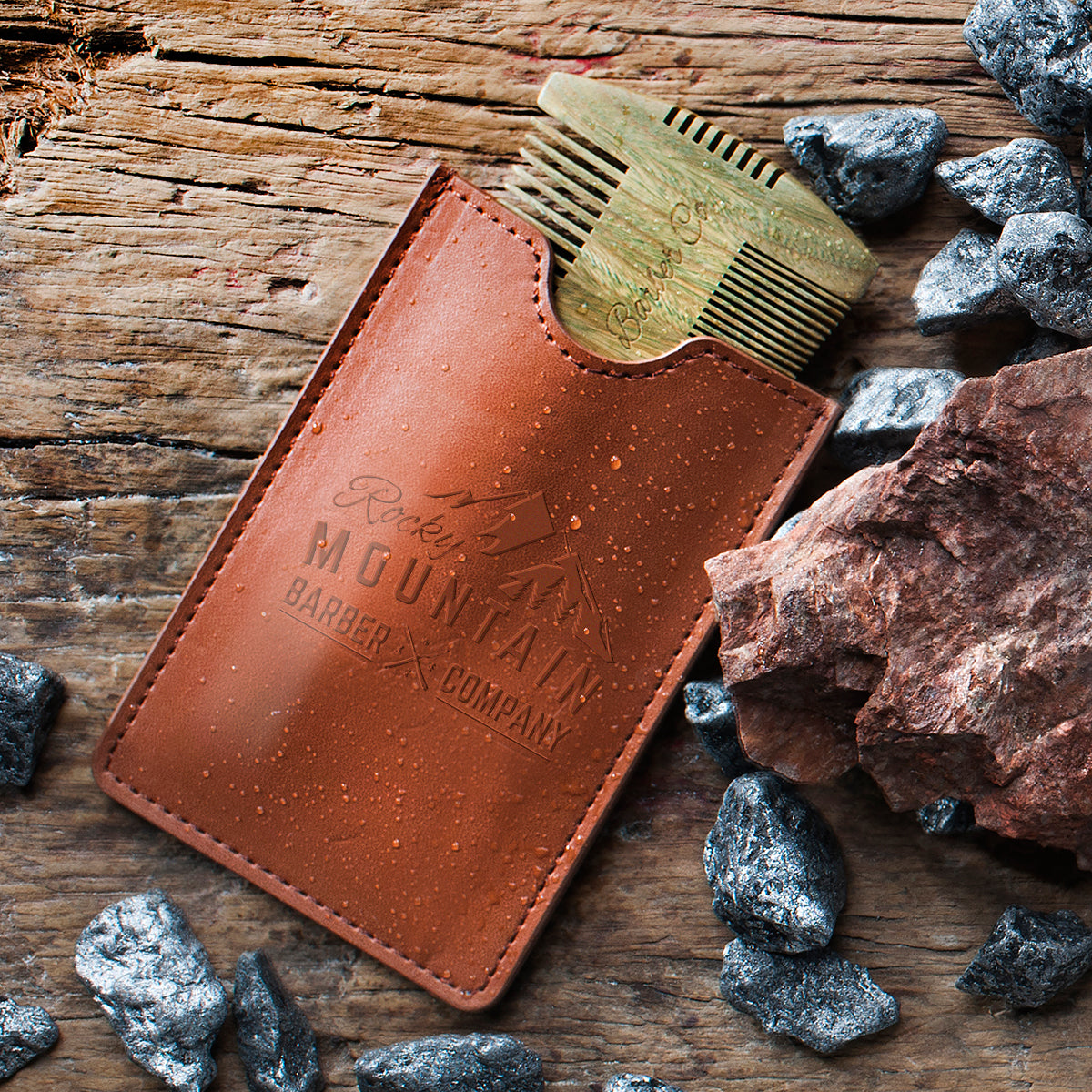 Hatchet Edge Sandalwood Beard Comb | Rocky Mountain Barber Company