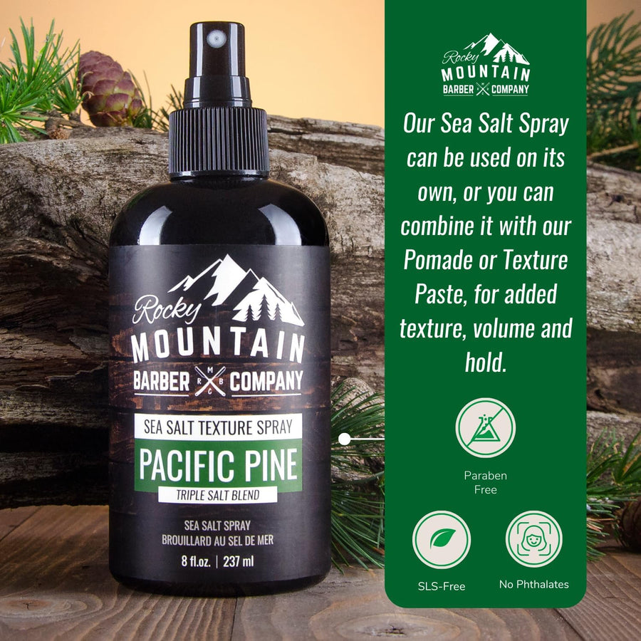 Sea Salt Hair Texture Spray  Pacific Pine – Rocky Mountain Barber Company