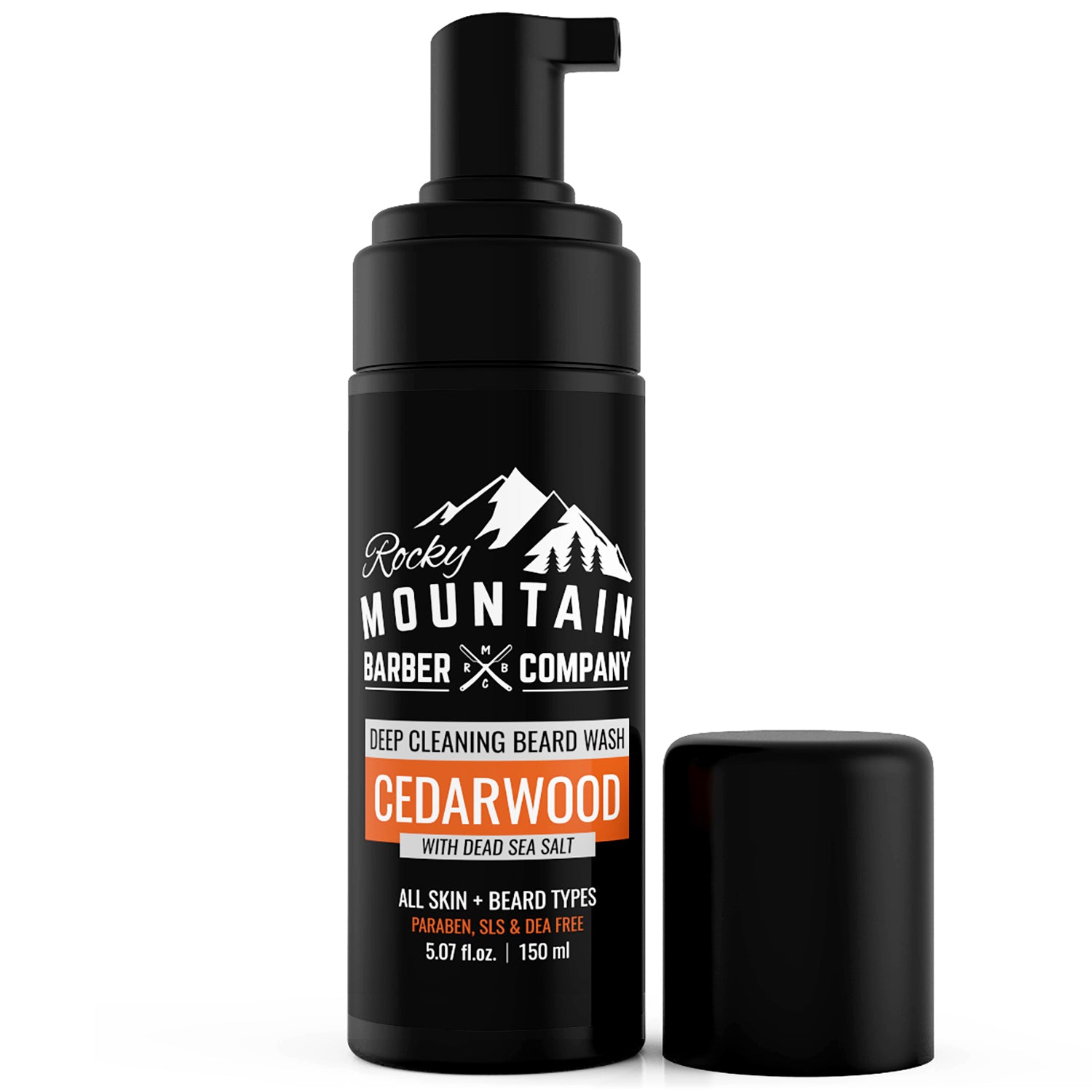 Cedarwood Beard Wash With Foaming Pump Dispenser